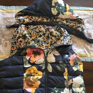 Anthropologie Aquaflora reversible vest